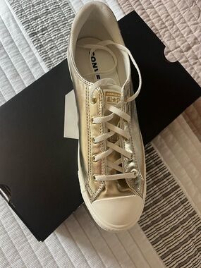 Converse Metallic Gold Low Top Women's Sneaker